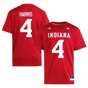 A.J. Harris #4 Men Player Crimson University of Indiana College Football Jerseys 294472-904