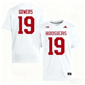 Billy Gowers White Mens #19 College Football IU Replica Jersey 817643-330