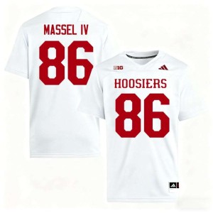 Bruno Massel IV College Football Men IU Hoosiers Game #86 White Jerseys 689141-835
