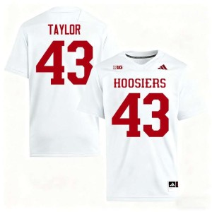 Bryce Taylor IU Mens White Alumni #43 College Football Jerseys 200918-979