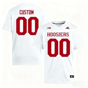 Custom Indiana University University College Football White #00 Men's Jersey 915741-201