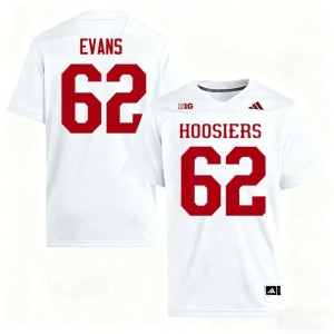 Drew Evans White Indiana Hoosiers Stitched #62 Mens College Football Jersey 732971-284