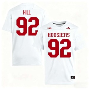 Gabe Hill Embroidery #92 College Football The Hoosier State White Men Jerseys 806741-732