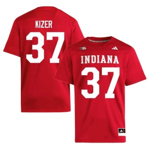 Heath Kizer #37 NCAA Men's The Hoosier State College Football Crimson Jerseys 806895-560