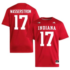 Jackson Wasserstrom Crimson Indiana University Alumni #17 Men College Football Jerseys 422086-366