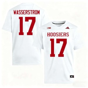 Jackson Wasserstrom #17 The Hoosier State White College Football Game Mens Jerseys 526817-716