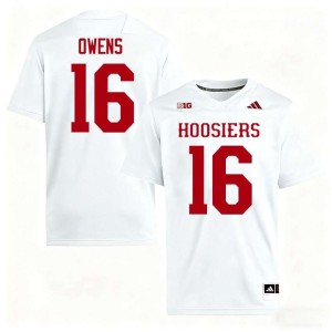 Jamar Owens College Football White Stitched Mens Indiana Hoosiers #16 Jerseys 183744-303