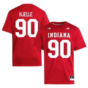 Joe Hjelle College Football #90 Mens Crimson University of Indiana Limited Jerseys 770875-566