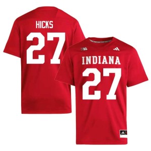 Kasmir Hicks #27 Crimson Men's The Hoosier State Embroidery College Football Jerseys 944725-312