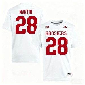 Khobie Martin #28 Stitched Men's Indiana White College Football Jersey 594090-482