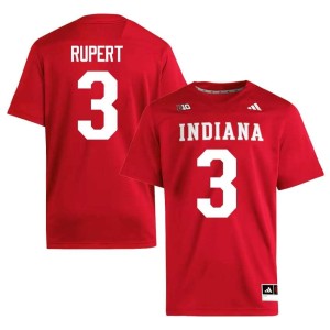 Kortez Rupert University of Indiana College Football Men's Replica Crimson #3 Jersey 778646-913