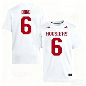 Lebron Bond Mens Alumni #6 College Football White The Hoosier State Jersey 776932-959