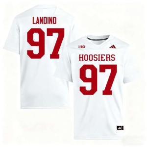 Mario Landino High School IU Hoosiers College Football White #97 Men's Jerseys 574654-517