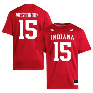 Nick Westbrook Men 2026 University of Indiana #15 Crimson College Football Jerseys 157251-136