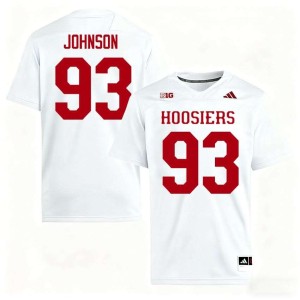 Ronelle Johnson College Football #93 Mens White Limited IU Hoosiers Jerseys 156009-102