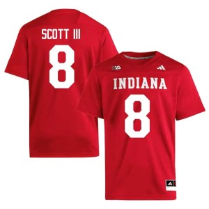 Stevie Scott III High School Men's College Football Crimson #8 Indiana Hoosiers Jersey 460456-723