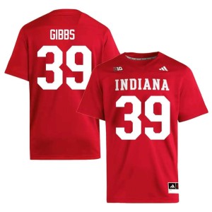 Trevor Gibbs Crimson #39 Mens College Football Player The Hoosier State Jersey 152212-420