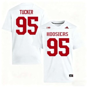 Tyrique Tucker High School Men's #95 College Football White University of Indiana Jerseys 891644-338