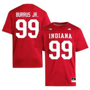 Tyrone Burrus Jr. Indiana Hoosiers Replica #99 Crimson College Football Men's Jersey 982007-665