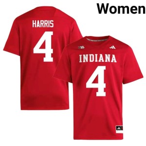 A.J. Harris Crimson Women's Indiana University College Football #4 Jersey 772050-160