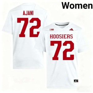 Adedamola Ajani White #72 Women's College Football Player The Hoosier State Jersey 207873-120