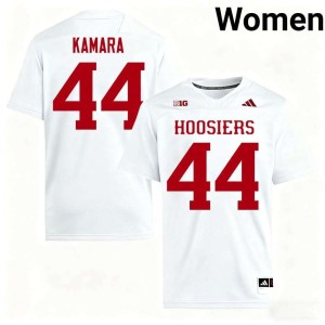 Amari Kamara Women's College Football Replica White #44 Indiana University Jersey 516435-865