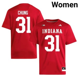 Anthony Chung IU College Football 2026 Women #31 Crimson Jersey 110671-557