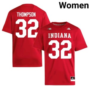 Anthony Thompson Crimson Indiana Hoosiers Womens Limited #32 College Football Jerseys 100332-933