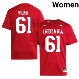 Baylor Wilkin Crimson Hoosiers #61 NCAA Women College Football Jersey 588342-367