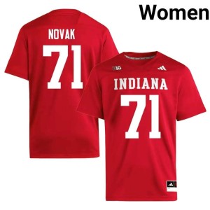 Ben Novak Women College Football Crimson The Hoosier State NCAA #71 Jerseys 291761-694