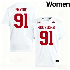 Blake Smythe #91 College Football The Hoosier State Player White Women's Jersey 951372-895