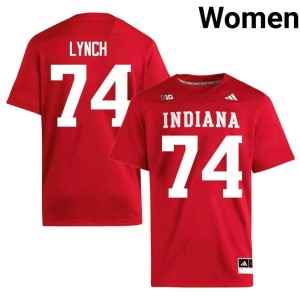 Bray Lynch Hoosiers Replica Women's College Football Crimson #74 Jersey 122756-551