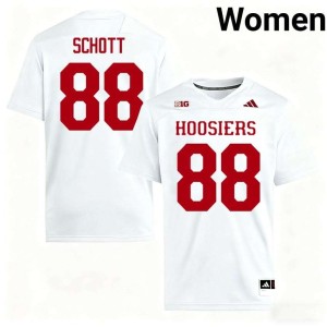 Brock Schott #88 Game College Football White Women University of Indiana Jersey 380104-519