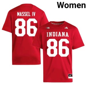 Bruno Massel IV Women IU #86 College Football Stitched Crimson Jerseys 932386-959