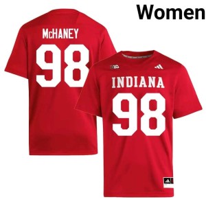 Cam McHaney University of Indiana Stitched College Football #98 Crimson Womens Jerseys 207428-280