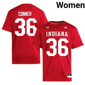 Clay Conner #36 Women Indiana Crimson College Football Limited Jerseys 491482-497