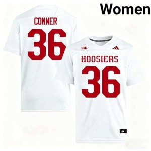 Clay Conner Womens 2026-27 White College Football #36 IU Hoosiers Jerseys 891115-313