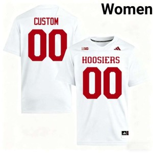 Custom White Womens College Football #00 High School The Hoosier State Jerseys 873295-502