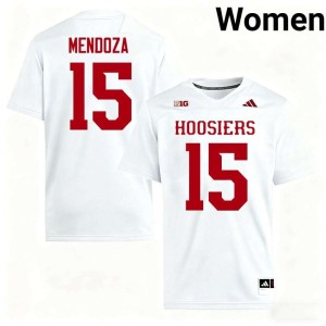 Fernando Mendoza #15 White Hoosiers College Football Women's University Jerseys 467905-329