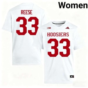 Garrett Reese Embroidery Women College Football #33 White IU Jerseys 763492-705
