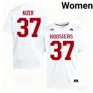 Heath Kizer College Football 2026 #37 Women University of Indiana White Jerseys 469202-401