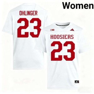 Henry Ohlinger College Football IU Hoosiers High School White #23 Women Jerseys 793508-712