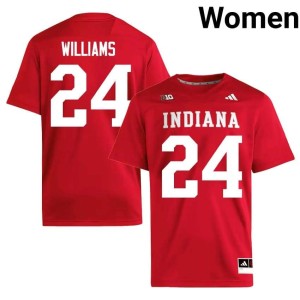 Ja'Dyn Williams University #24 College Football Crimson The Hoosier State Women Jerseys 573785-842