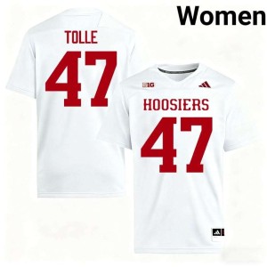 Jackson Tolle College Football White 2026 #47 Womens Indiana Jerseys 945426-442