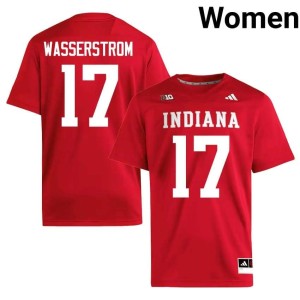 Jackson Wasserstrom Women #17 2026 Crimson University of Indiana College Football Jerseys 556867-394