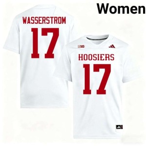 Jackson Wasserstrom 2026-27 White IU Women College Football #17 Jerseys 494134-464