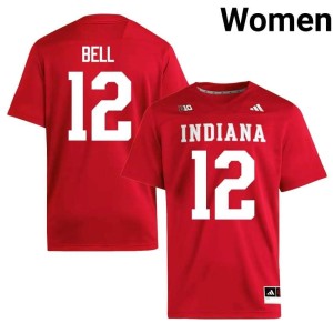 Jacob Bell Game College Football Women #12 Crimson IU Jersey 398343-936