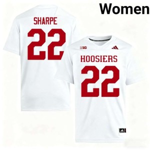 Jamari Sharpe IU Hoosiers #22 Womens College Football Official White Jerseys 625804-540