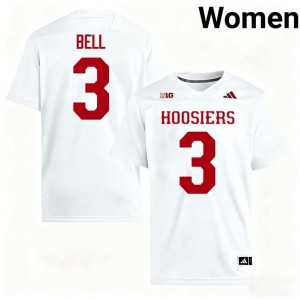 Jaylen Bell Indiana #3 Women White College Football High School Jersey 757521-654