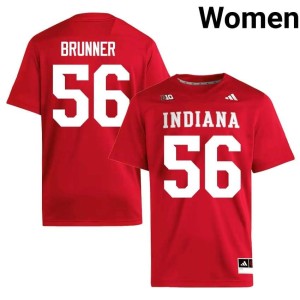 Joe Brunner College Football Crimson Womens #56 IU High School Jerseys 615573-836
